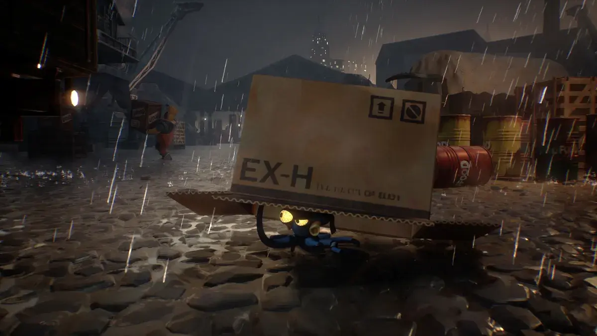 Darwin outrunning a horde of rats through an industrial complex