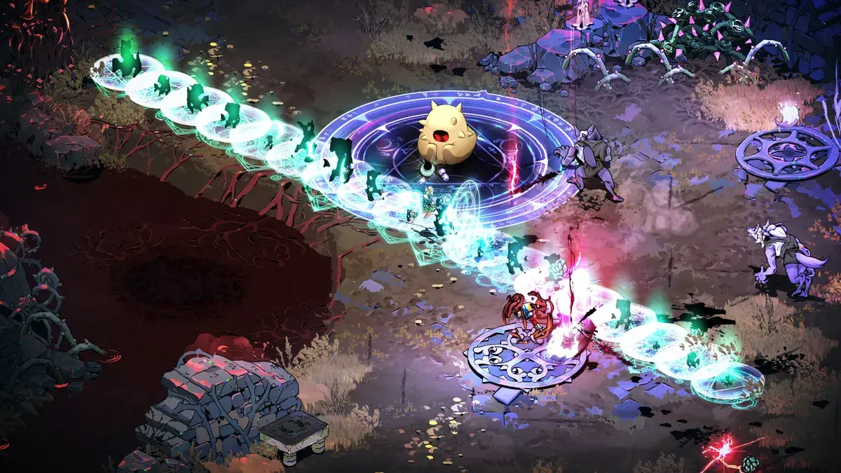 Upgrade menu showing Arcana cards system