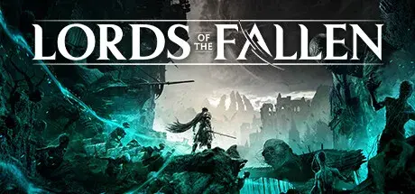 Lords of the Fallen key art with dark fantasy knight wielding a lantern in a corrupted realm
