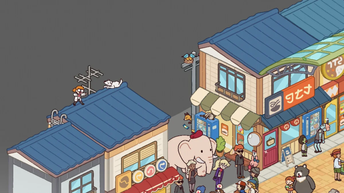 Lost and Found Co. key art showing Ducky the duck-turned-human intern at Goddess Mei's magical startup