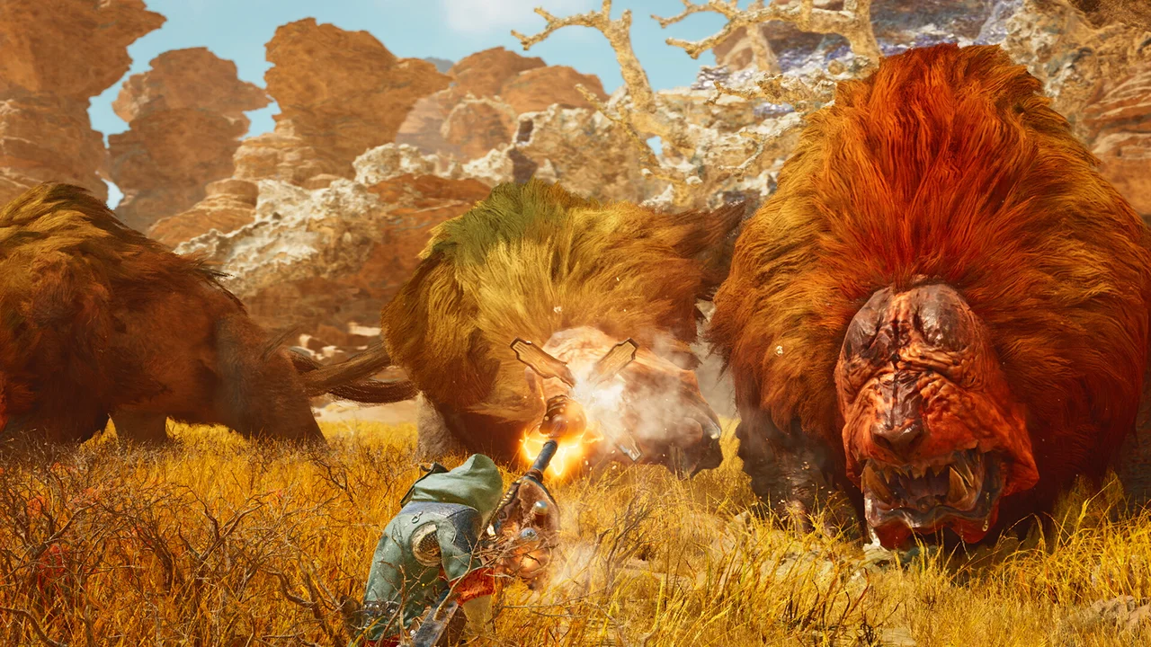 Monster Hunter Wilds monster combat scene