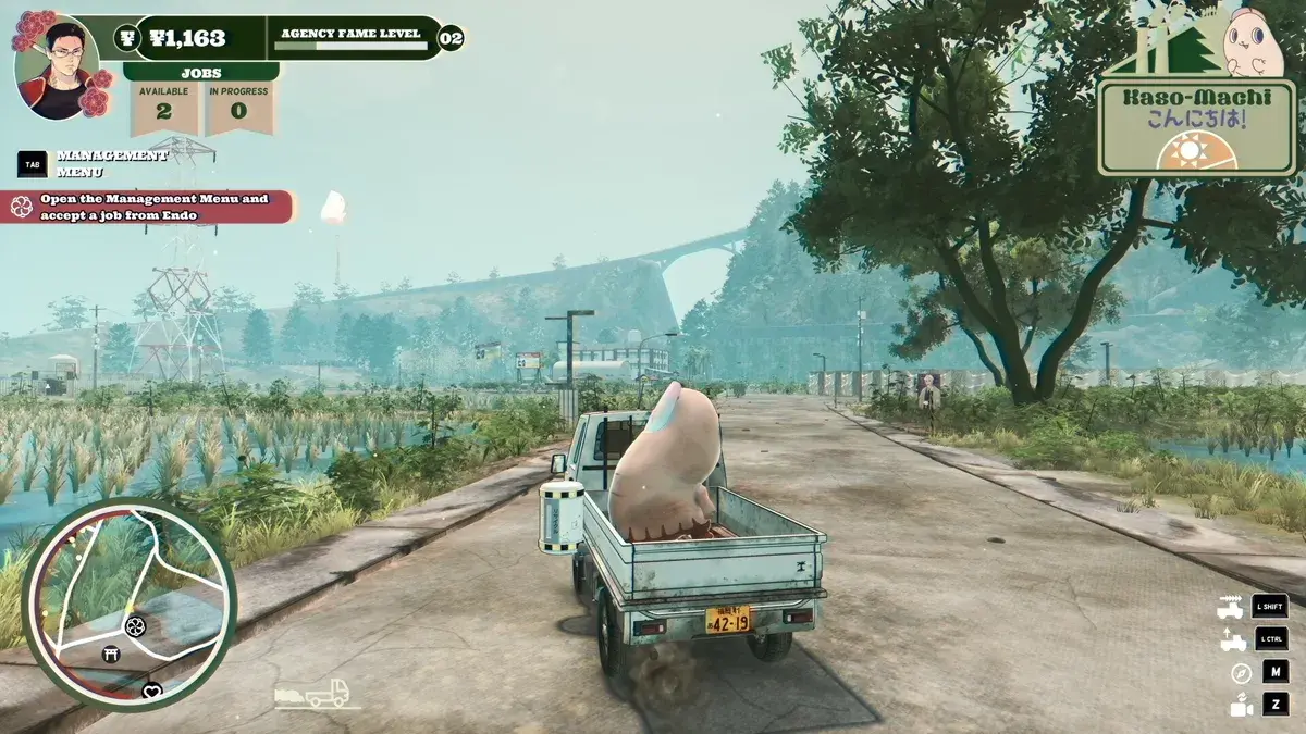 Boss encounter against a giant cat gangster boss