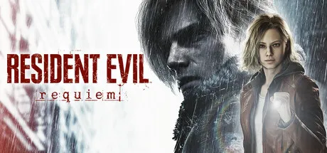 Resident Evil Requiem key art with protagonist in a dark infected city