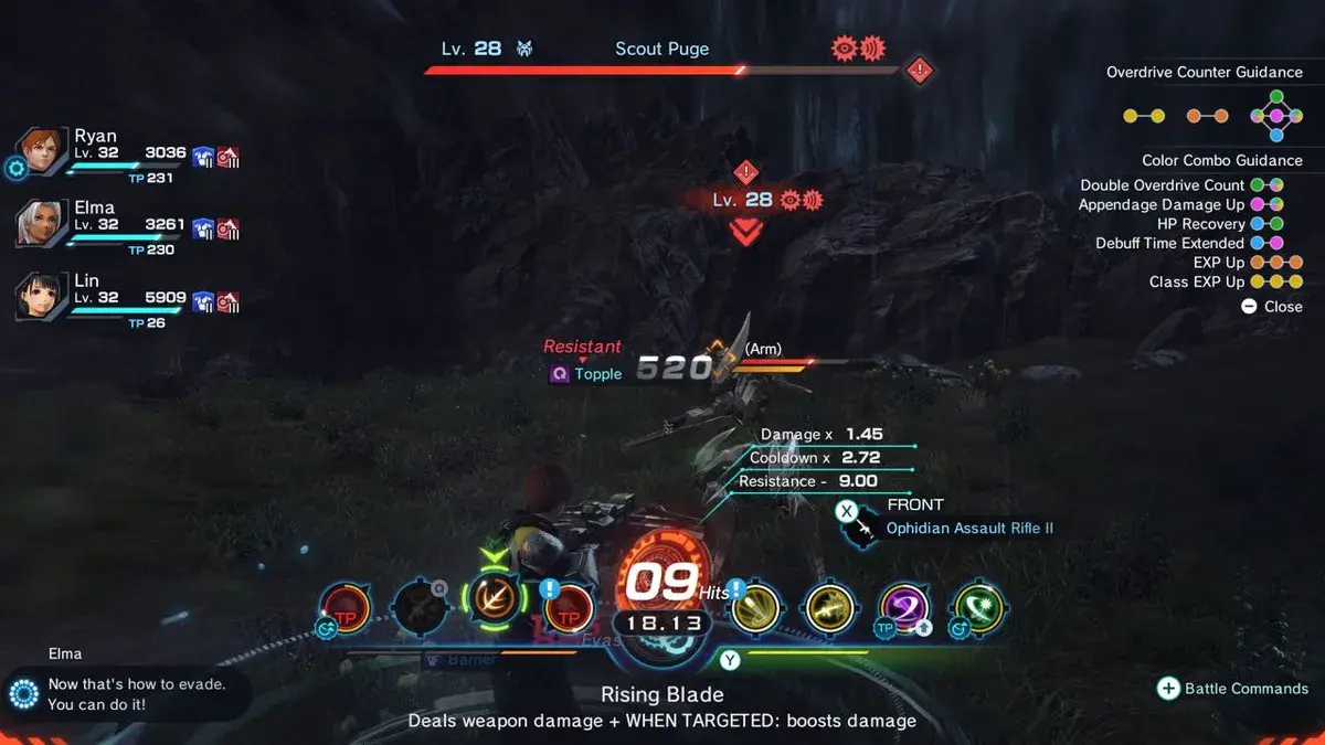 Skell mech combat against a colossal Tyrant creature